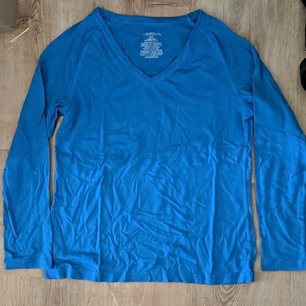 Plain blue shirt